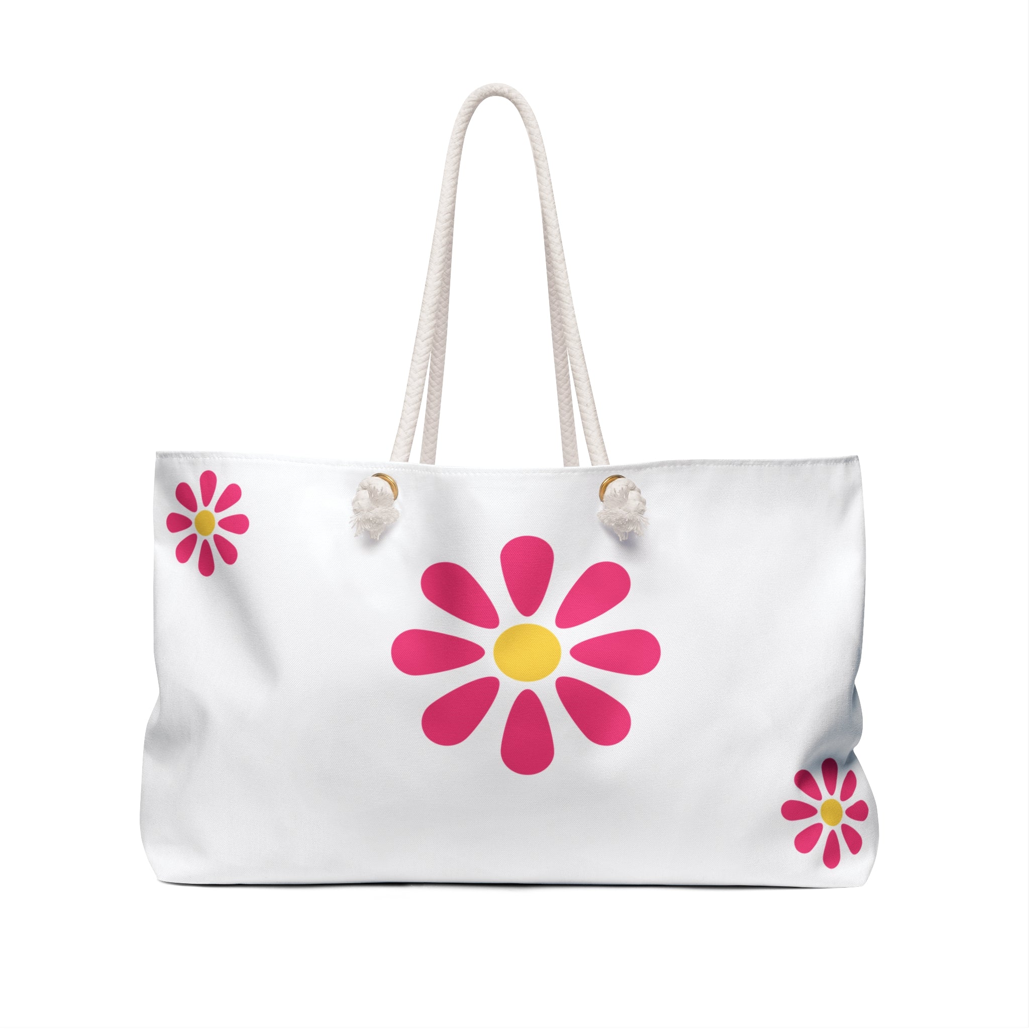 Vintage Floral Weekender Bag - Pink Daisy Travel Tote