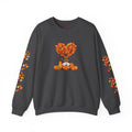 Autumn Heart Pumpkin Sweatshirt — Fall Leaves Crewneck