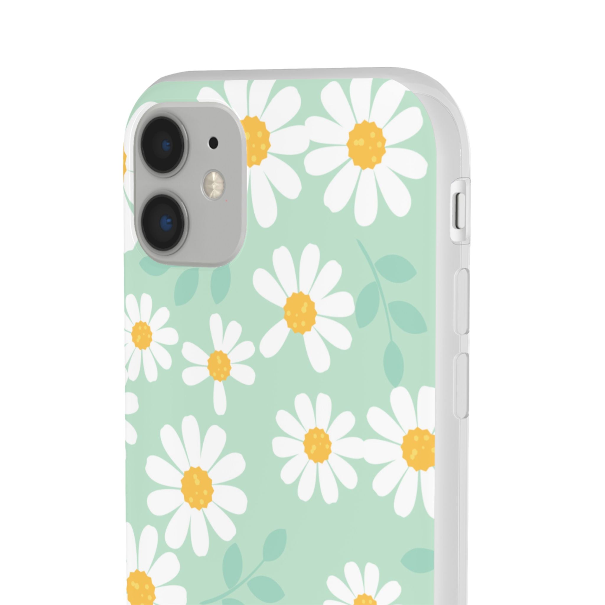 Mint Green Daisy Floral Flexi Phone Case