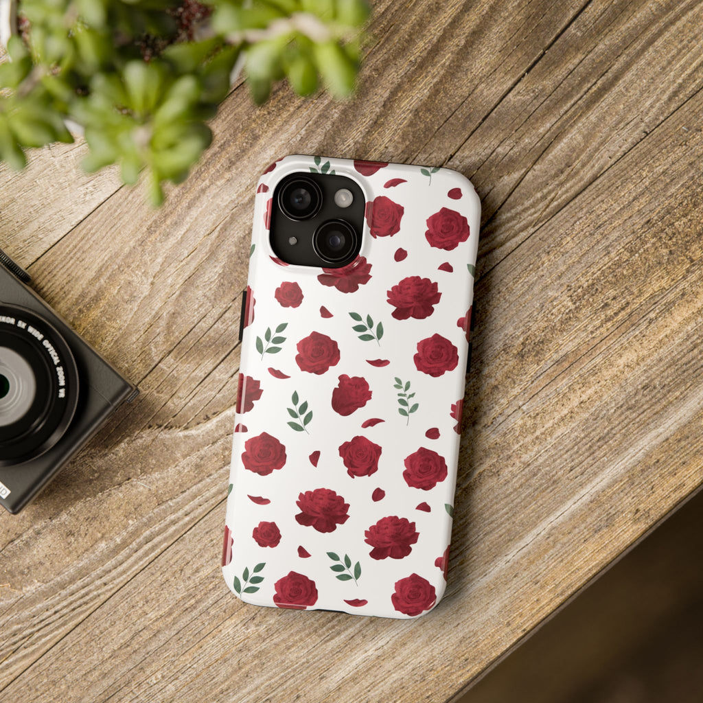 Red Rose Pattern Phone Case