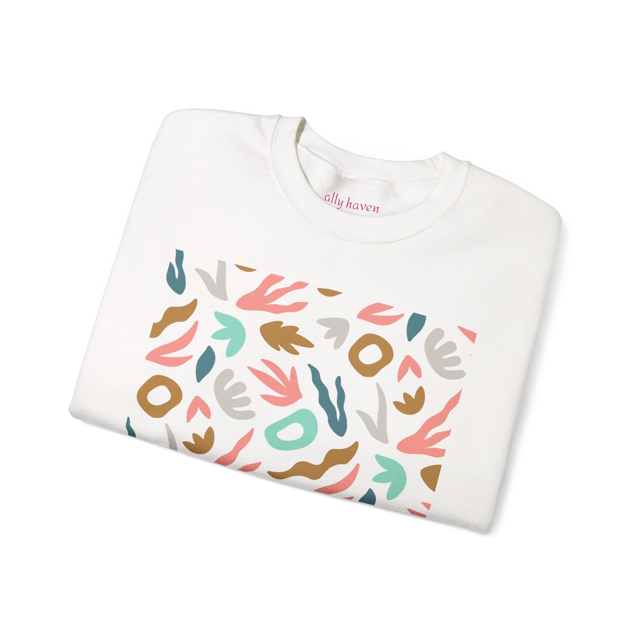 Abstract Floral Crewneck Sweatshirt