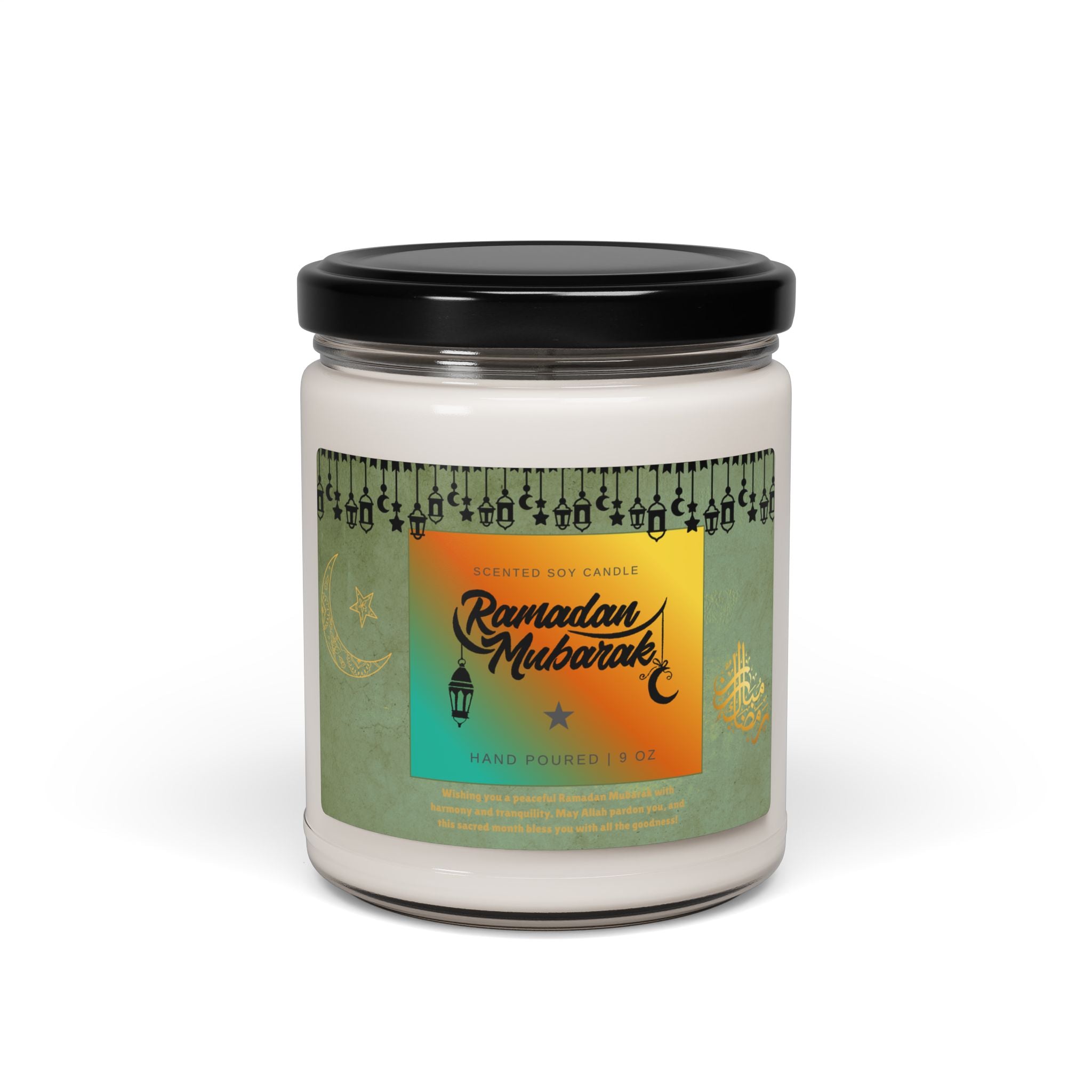 Ramadan Mubarak Scented Soy Candle — 9oz