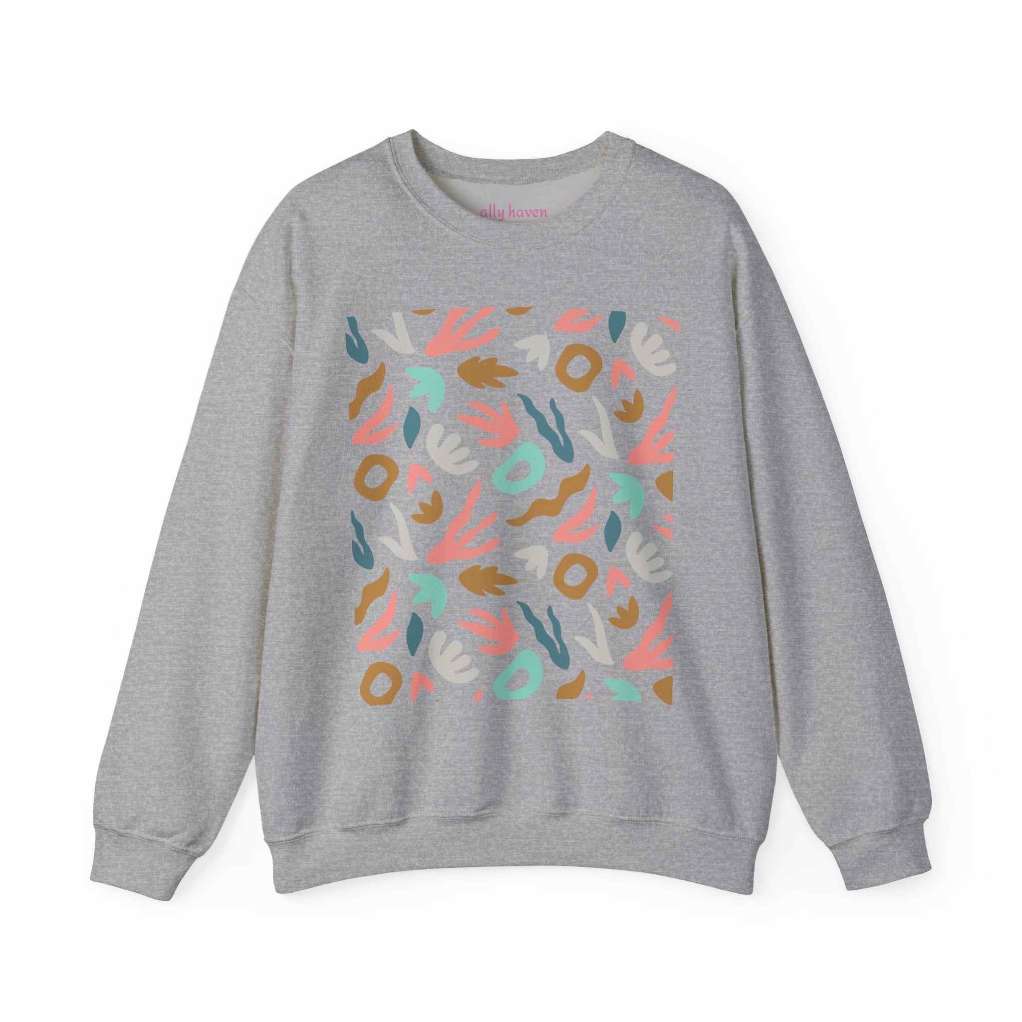 Abstract Floral Crewneck Sweatshirt