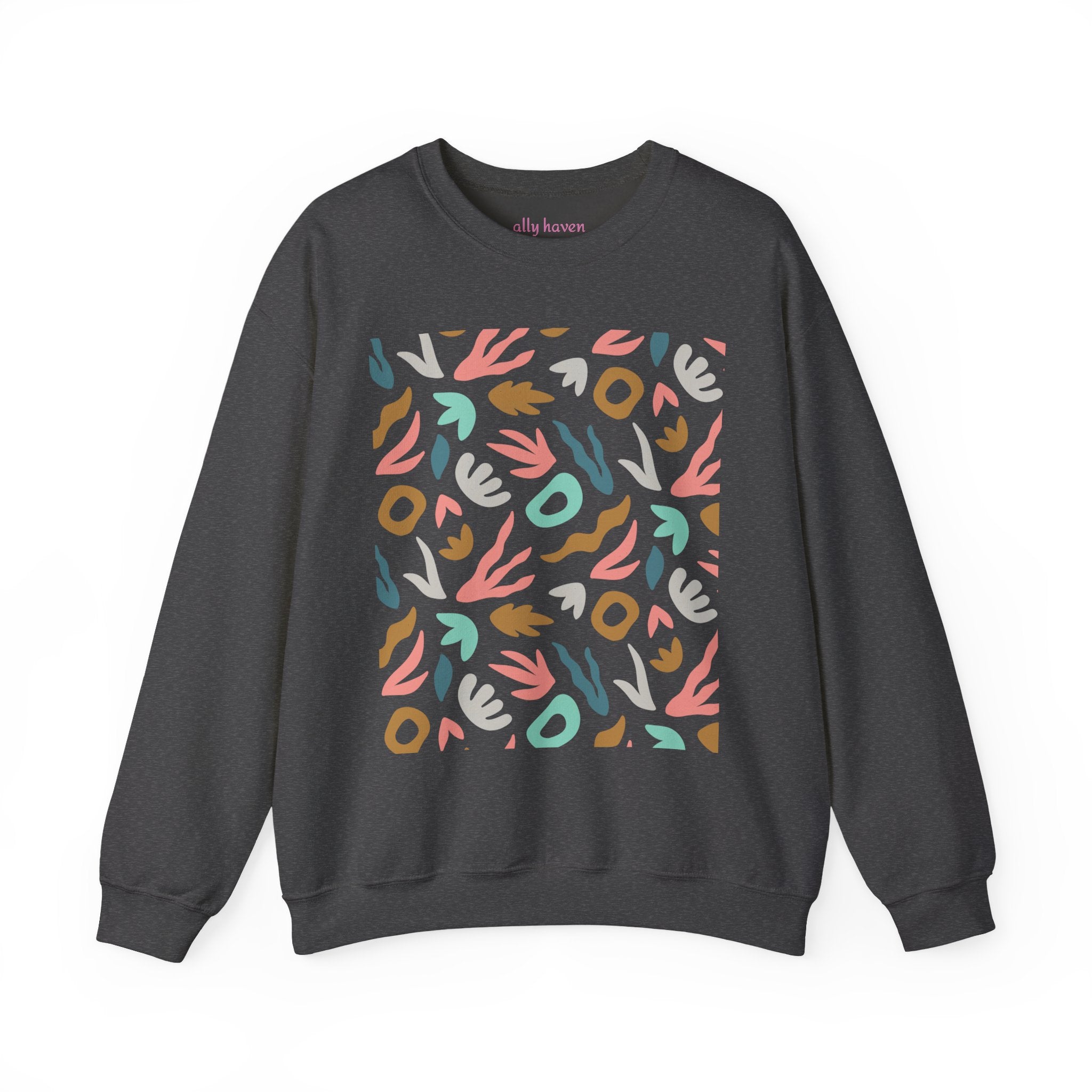 Abstract Floral Crewneck Sweatshirt