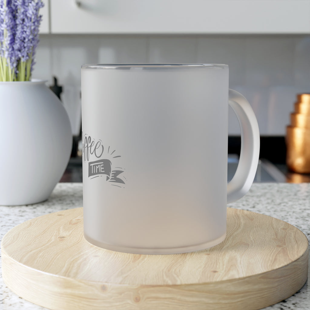 Frosted Glass Coffee Mug — 11 oz