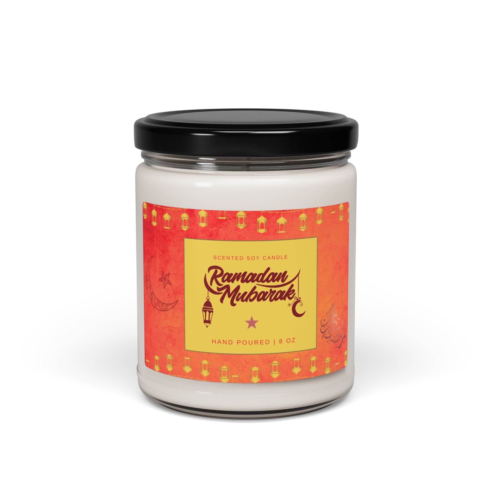 Ramadan Mubarak Scented Soy Candle Gift — 9oz Jar