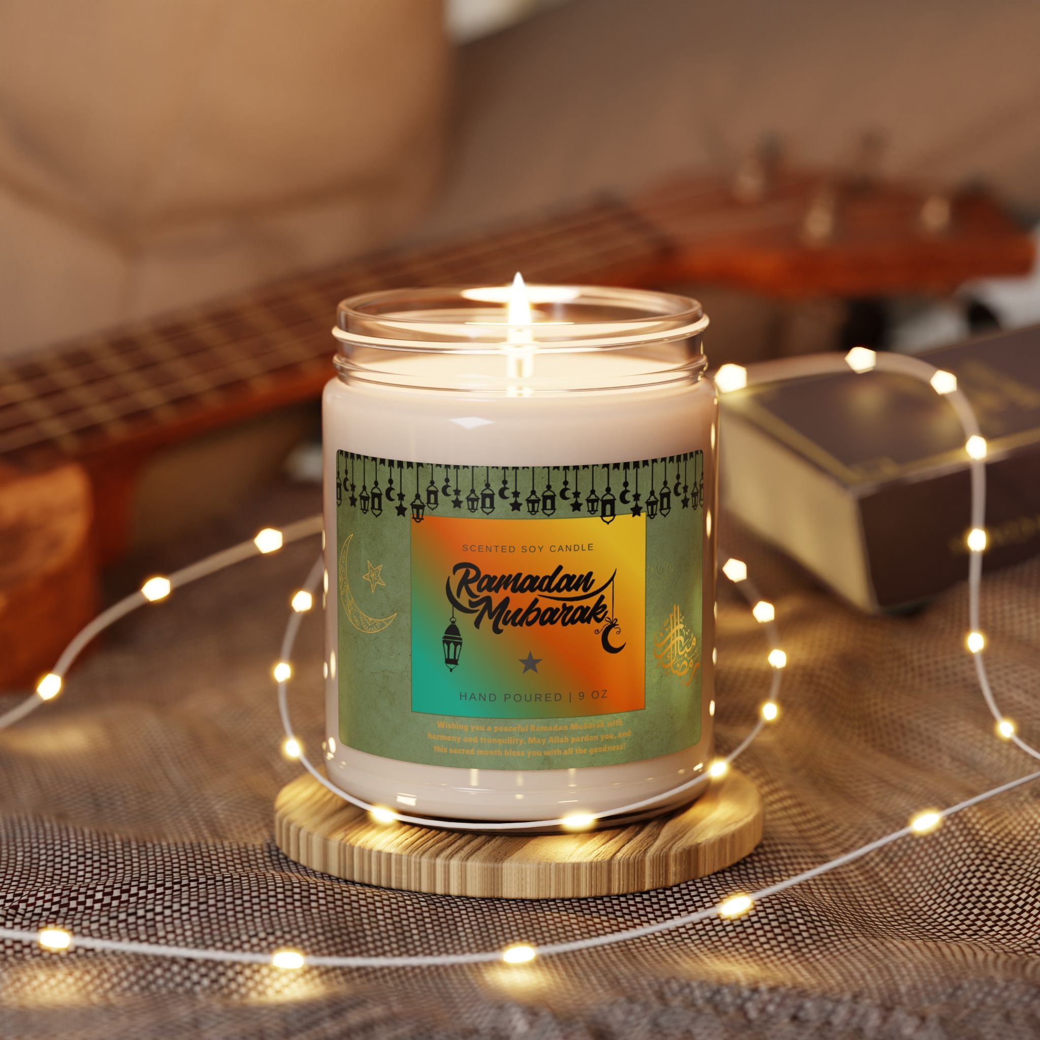Ramadan Mubarak Scented Soy Candle — 9oz