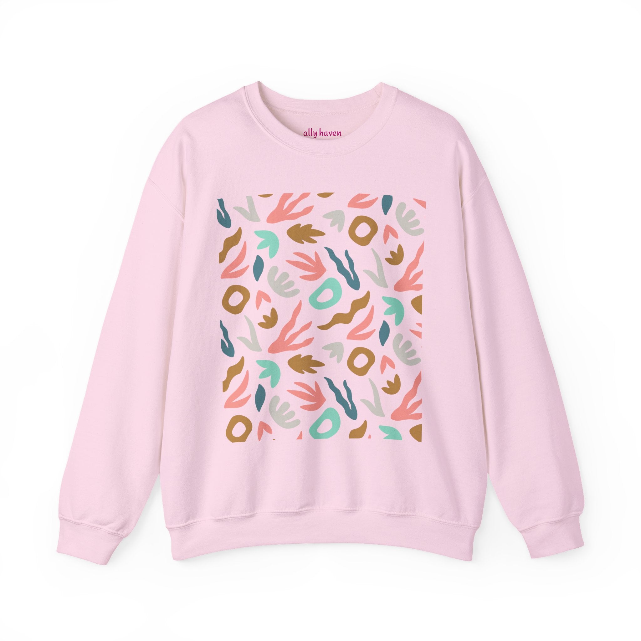 Abstract Floral Crewneck Sweatshirt