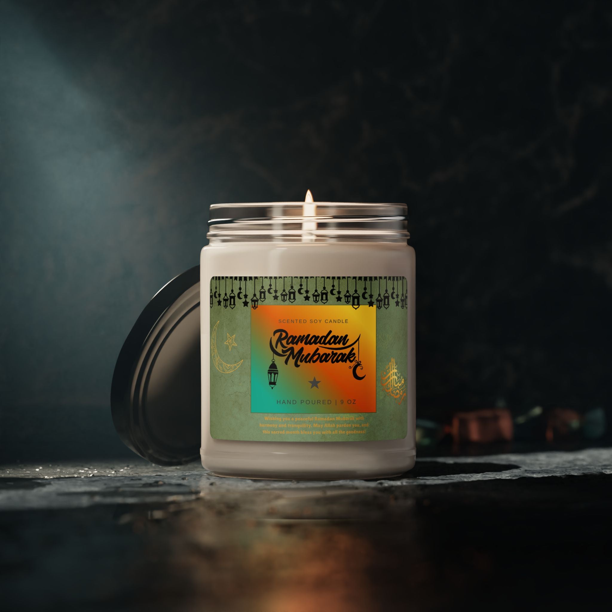 Ramadan Mubarak Scented Soy Candle — 9oz