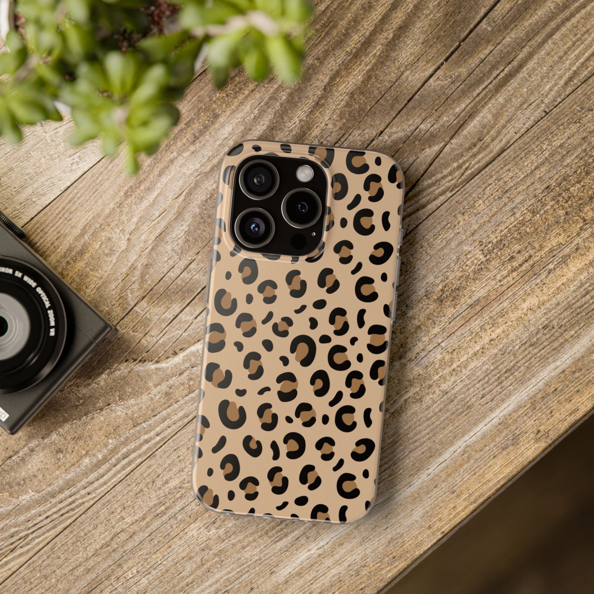 Leopard Print Slim Flexi Phone Case