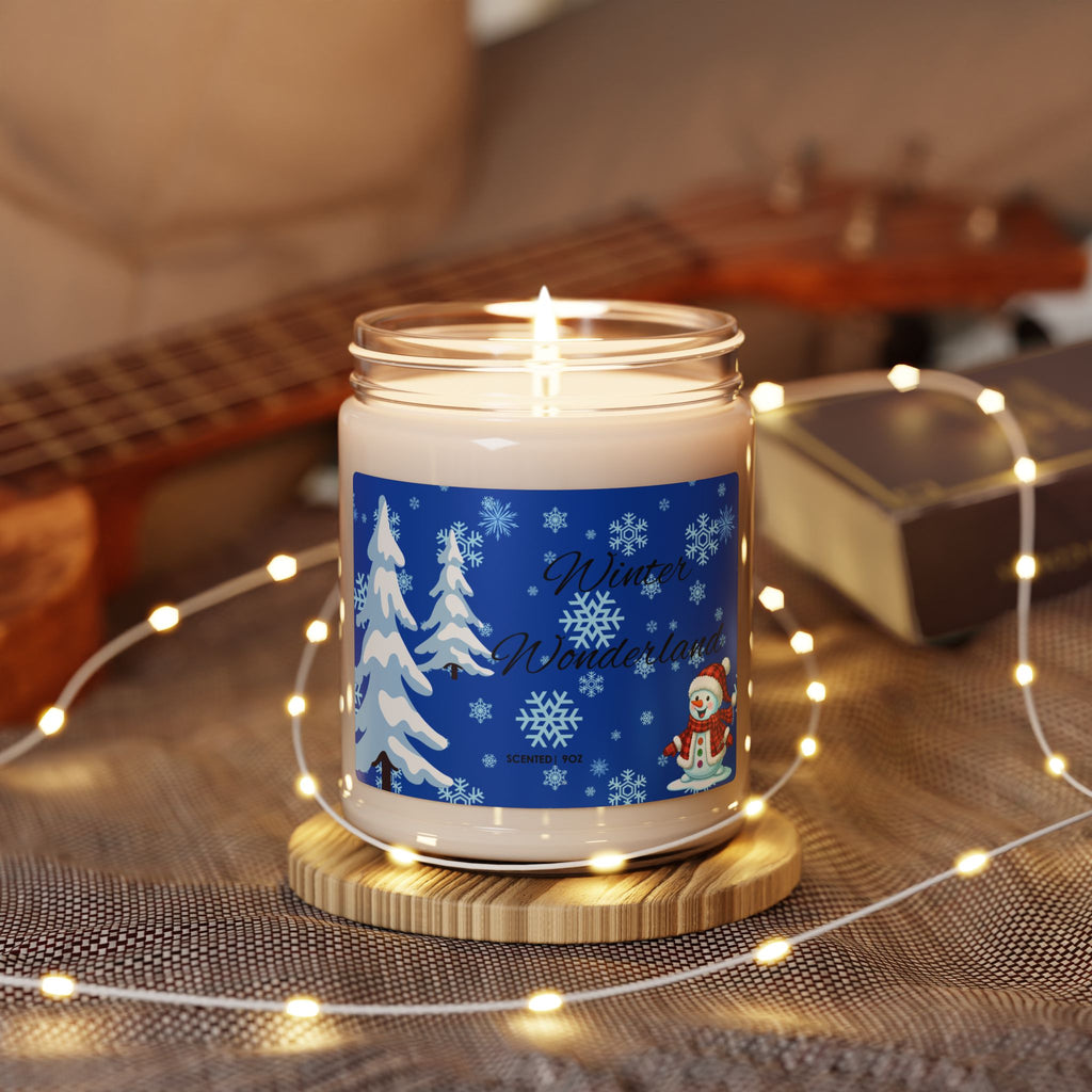 Winter Wonderland Scented Soy Candle- 9oz Holiday Snowman Gift