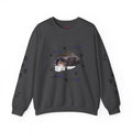 'Paws Cuddly Whisk Play' Crewneck Sweatshirt with Paw‑Print Sleeves