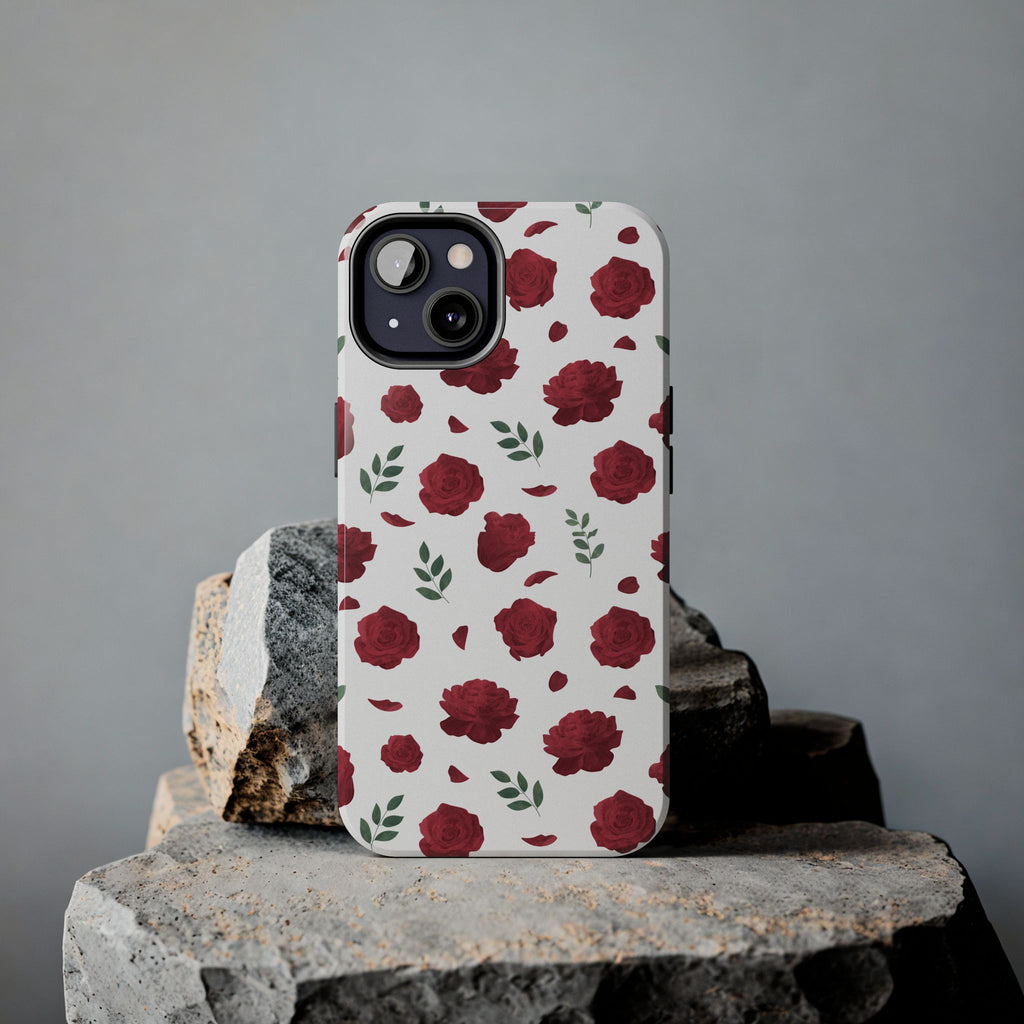Red Rose Pattern Phone Case