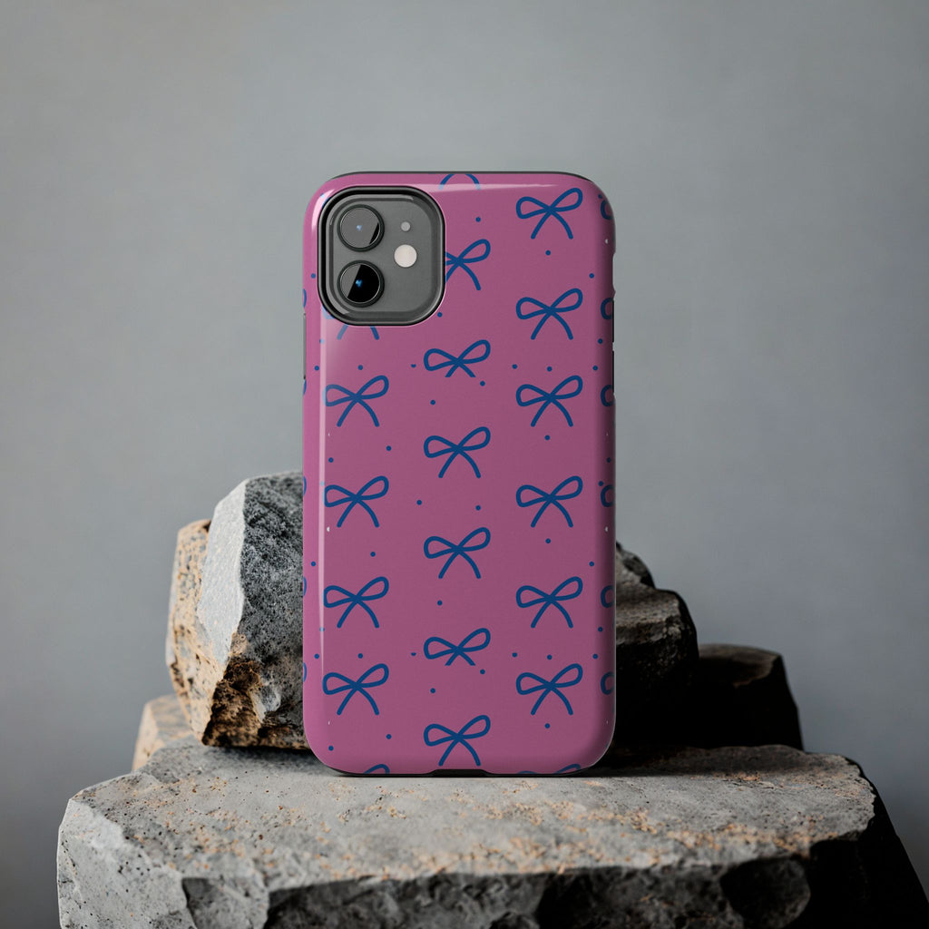 Cute Purple Bow Pattern Phone Case