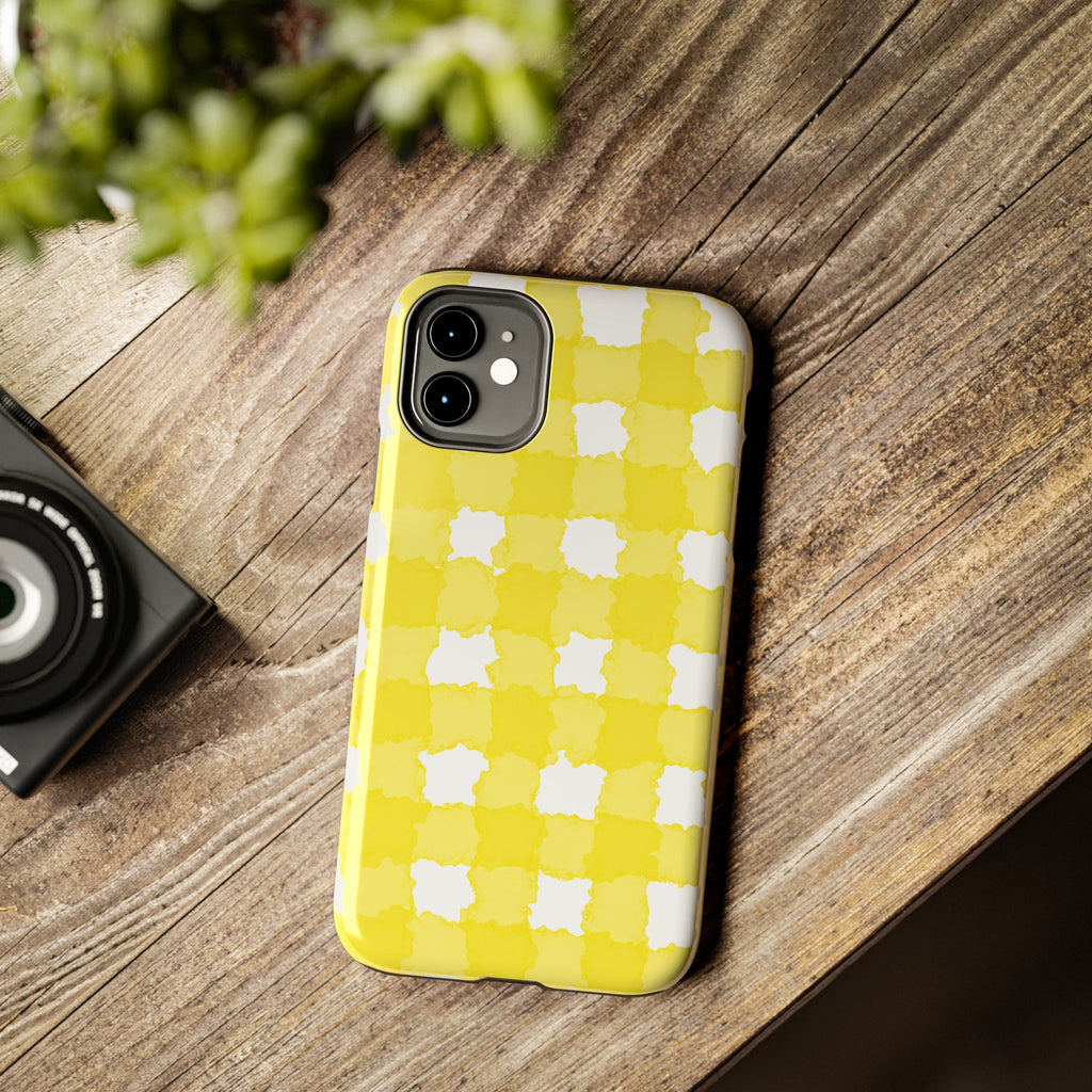 Yellow Gingham Phone Case